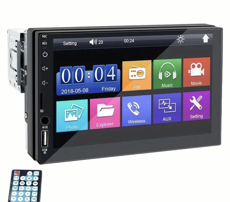 Автомагнитола 1din, з екраном та камерою заднього виду . Hippcron.