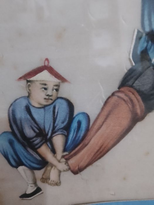 Pintura oriental sobre papel