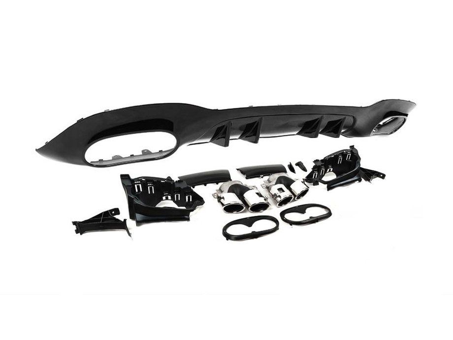 Mercedes A-сlass W177 2018+ Задній дифузор з насадками Дизайн A45 SD