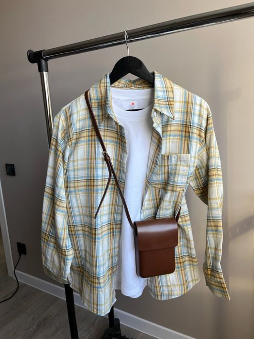 Нова  сорочка в клітинку оверсайз унісекс клітчаста рубашка