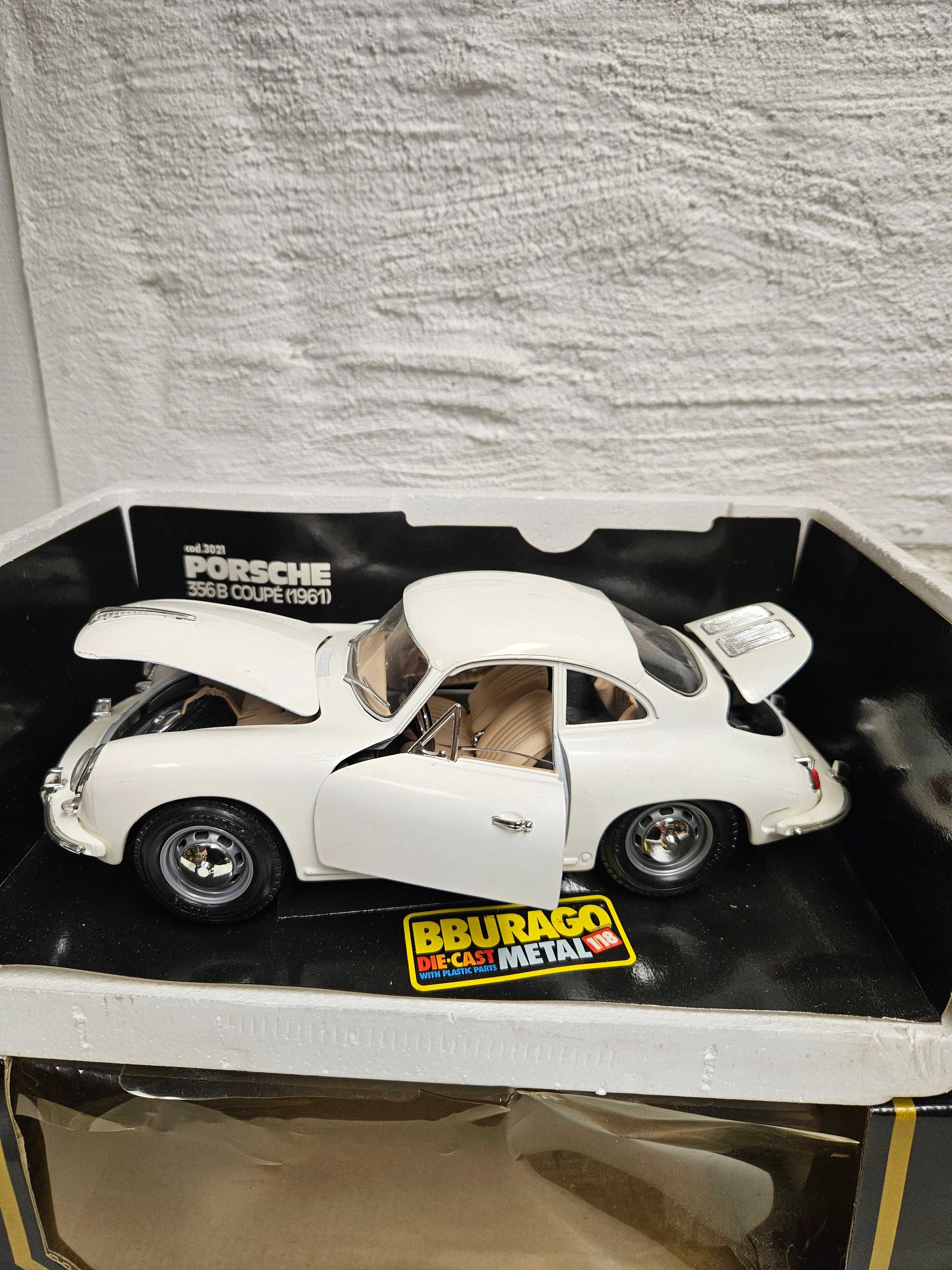 Kolekcjonerski model auta PORSCHE 356B Coupe 1961r firmy BURAGO