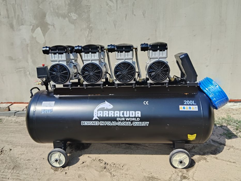 Wynajem kompresor 200l 230v bezolejowy 4 silniki 920l/min