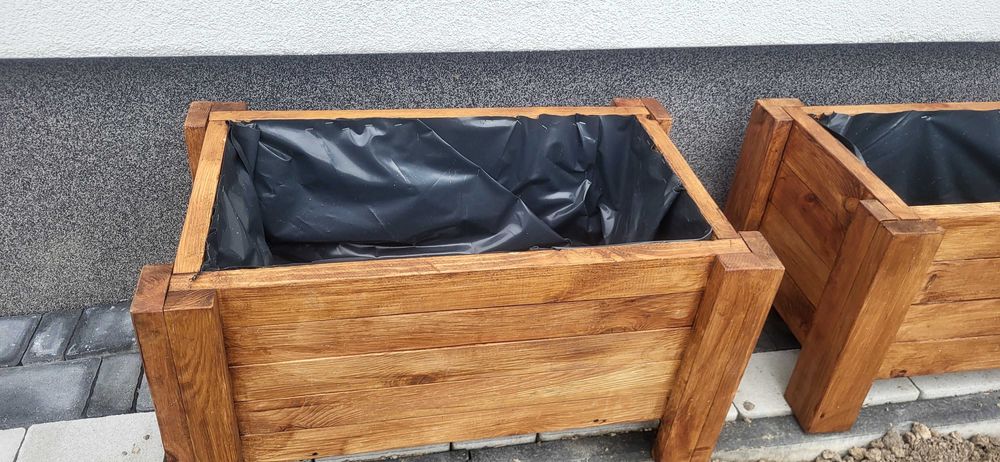 Donice drewniane 65×40×40  wysokie z suchej deski 30mm