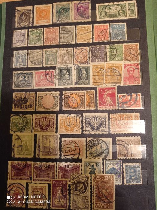 Znaczki, filatelistyka. II RP, II WŚ, GG, PRL, III RP, 21 klaserów.