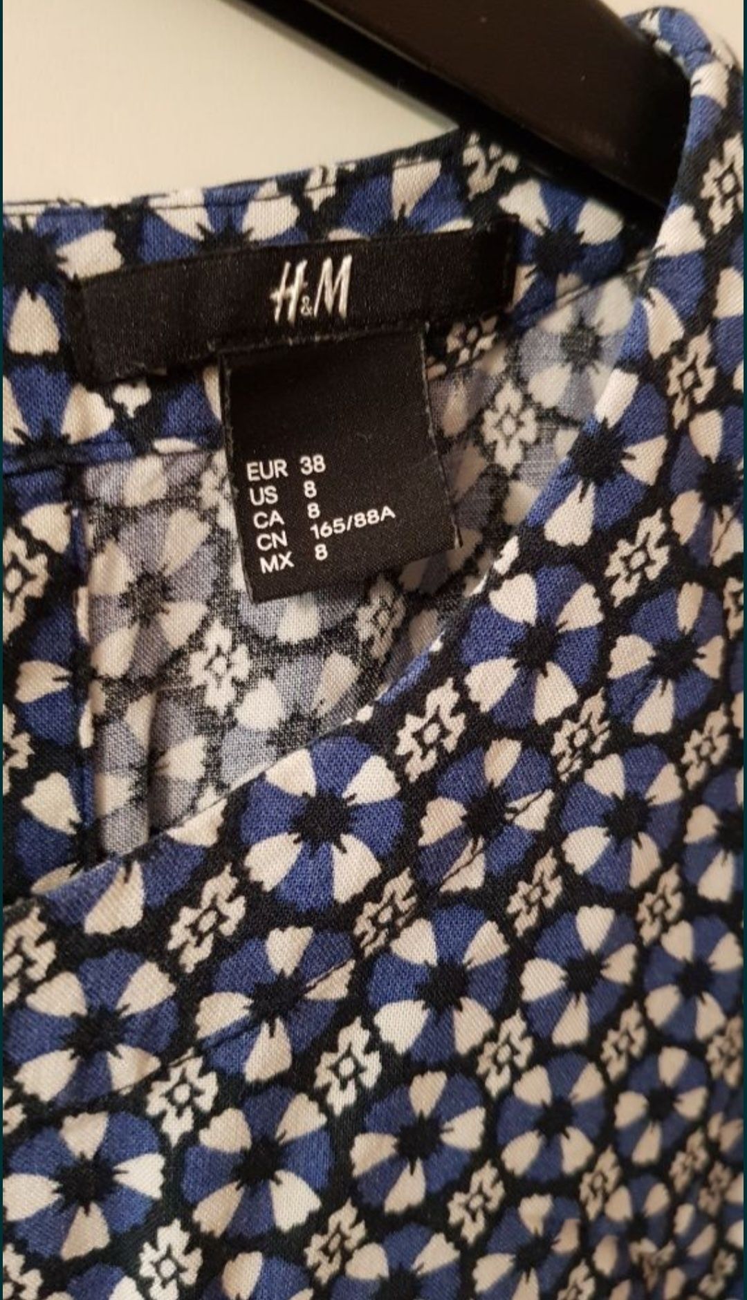H&M sukienka w kwiatki, łączka 38