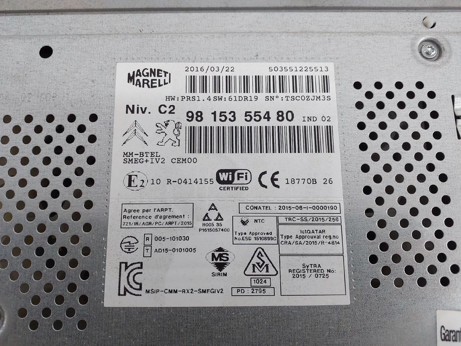 Rádio / auto-rádio CITROËN DS3