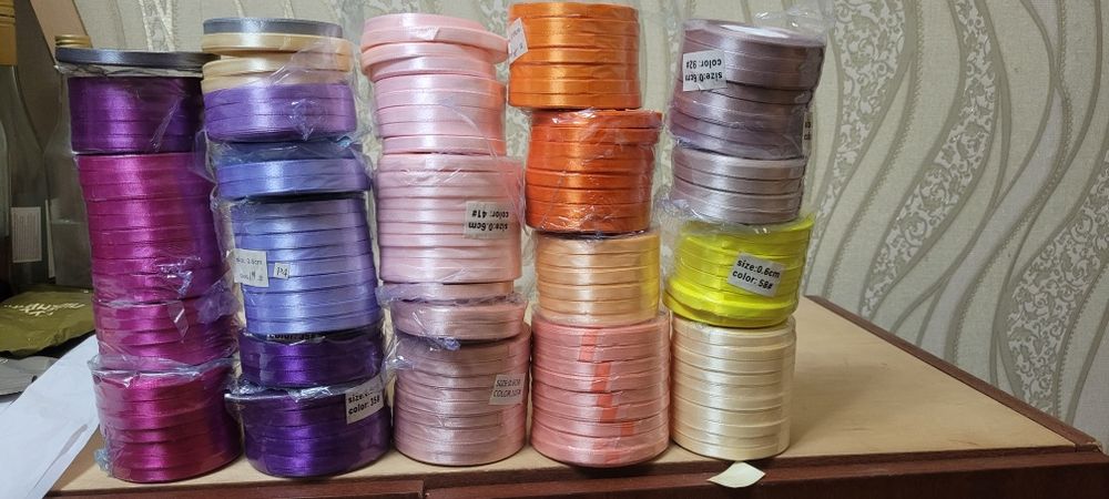 Лента атласная 06 см.  23 метра.