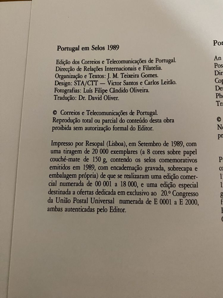 Portugal em Selos 1989