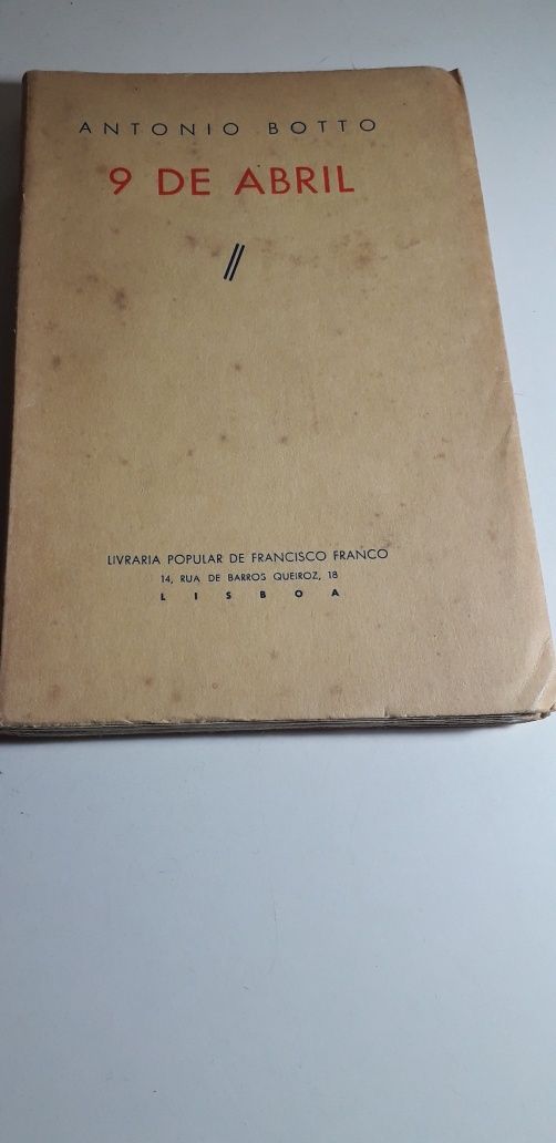 9 de Abril - António Botto (1ª edição)