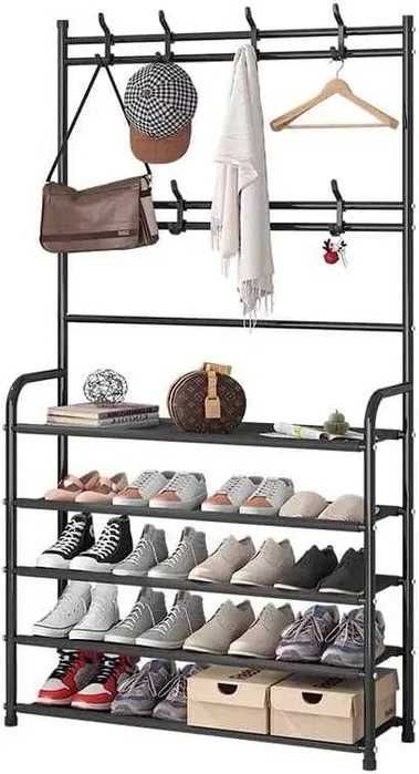Nowy wieszak metalowy na ubrania buty stojak półka loft nowoczesny