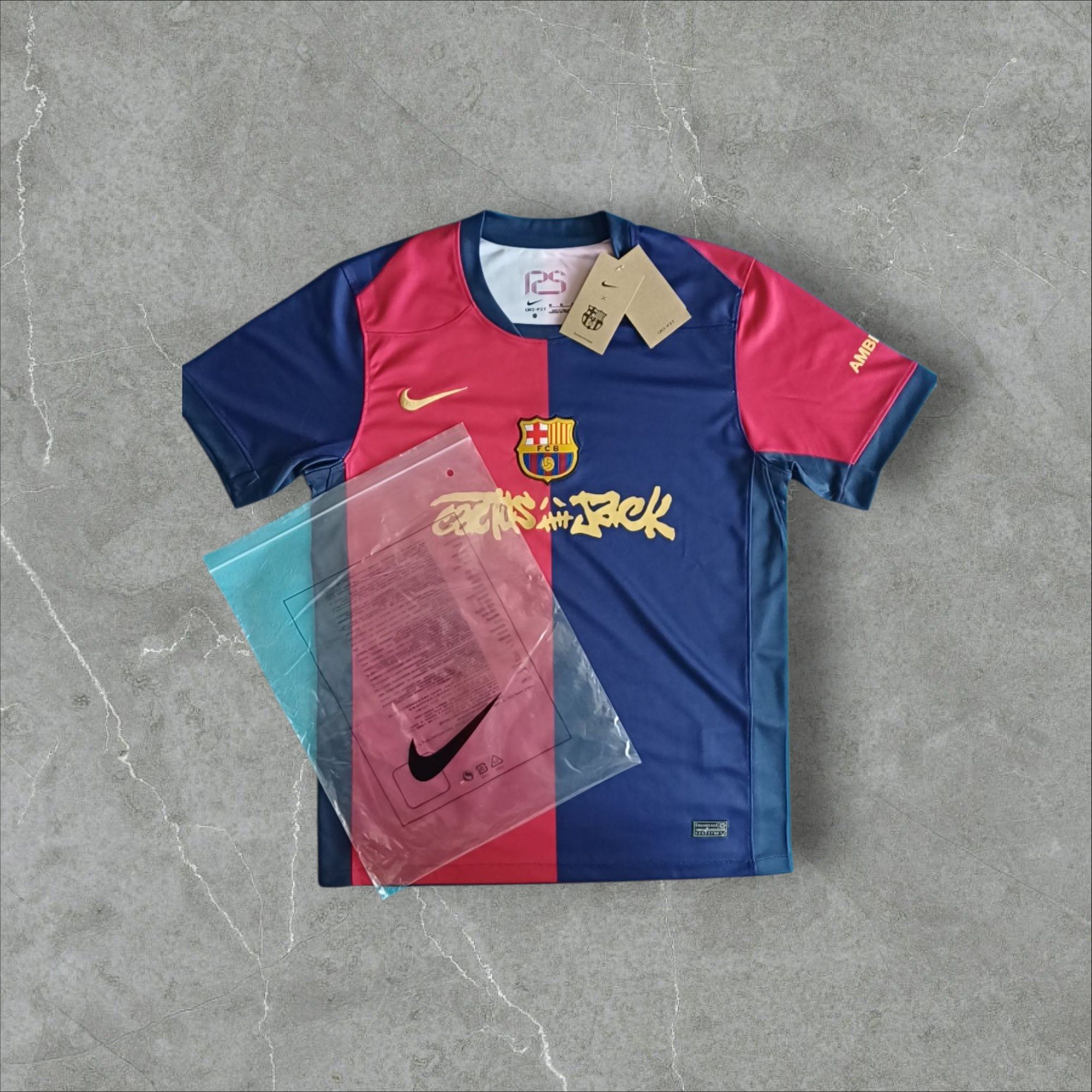 Koszulka piłkarska FC Barcelona×Travis Scott M