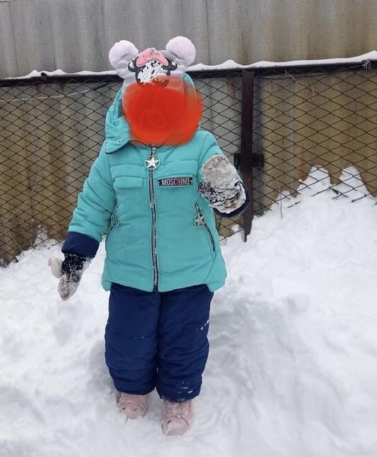 Зимовий дитячий комбінезон на дівчинку