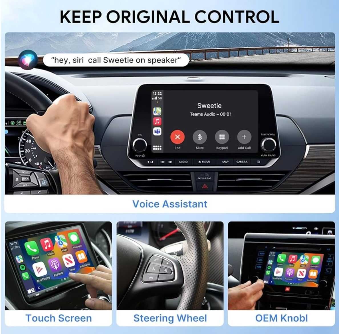 Bezprzewodowy adapter CarPlay 5GHz WiFi BT SIRI