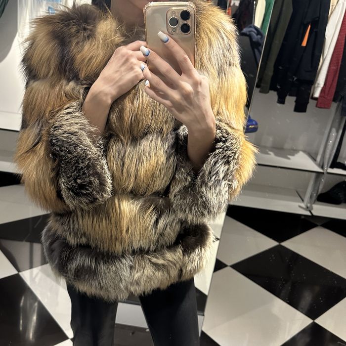 Шуба натуральна лисиця шуба из лисы полушубок