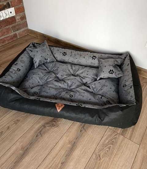 Legowisko dla psa Nowe 115x95 XL Szare wodoodporne z poduszkami GRATIS