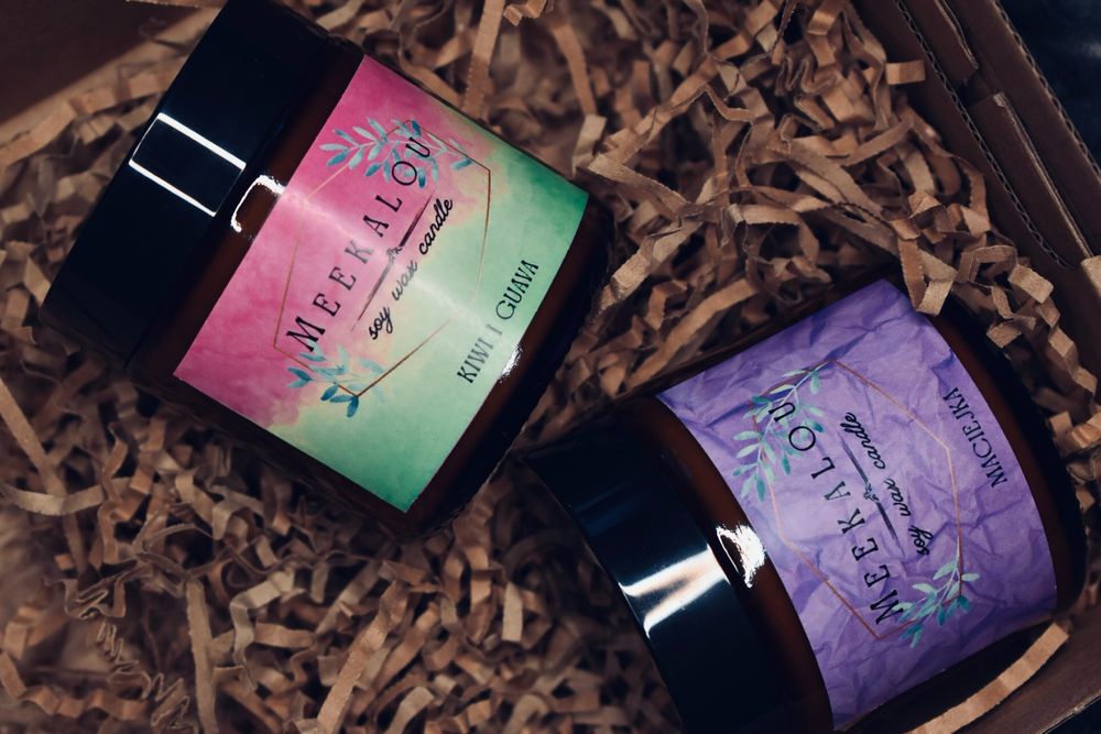 Świece Sojowe Świeczki Naturalne Drewniany Knot 2sztuki zestaw