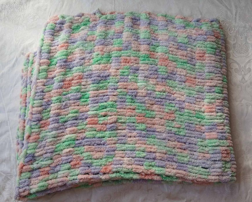 Плед плюшевий дитячий в'язаний