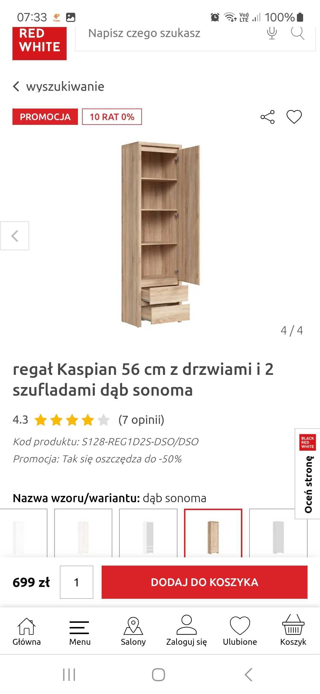 Komoda i regał BRW