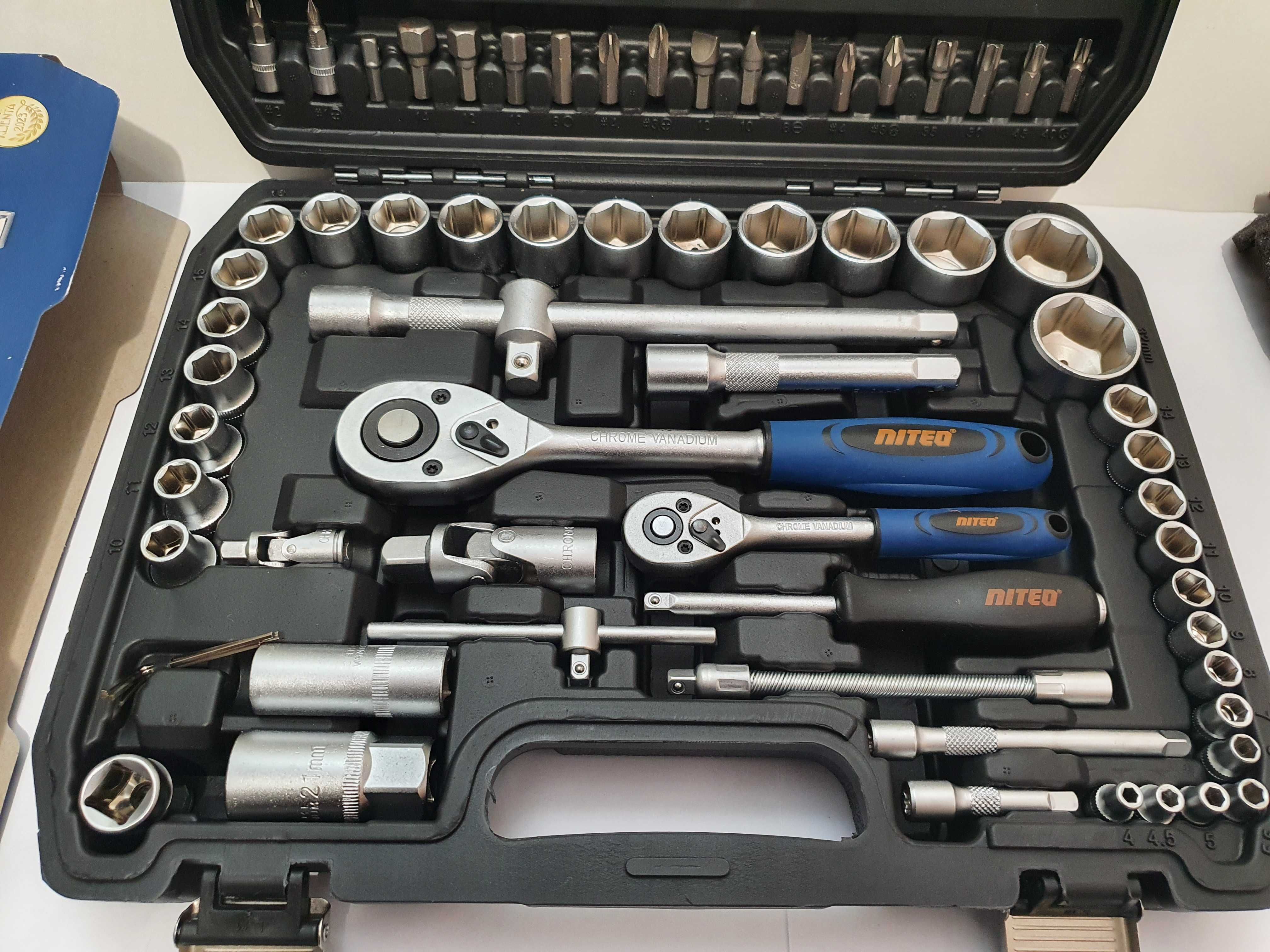 Komplet klucze nasadowe +grzechotki NITEO TOOLS -94el Nowe neo king