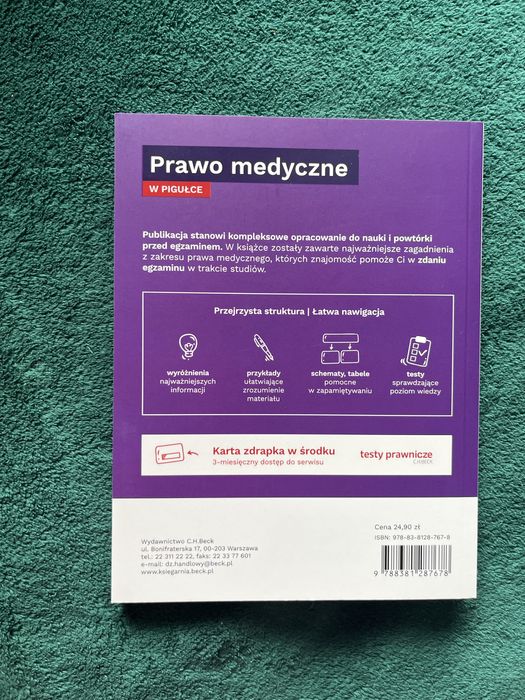 Prawo medyczne w pigułce C.H.Beck medycyna prawo pigułka Beck