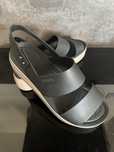 Sandaly Crocs W10 wkladka 26,5 cm koturn czarne