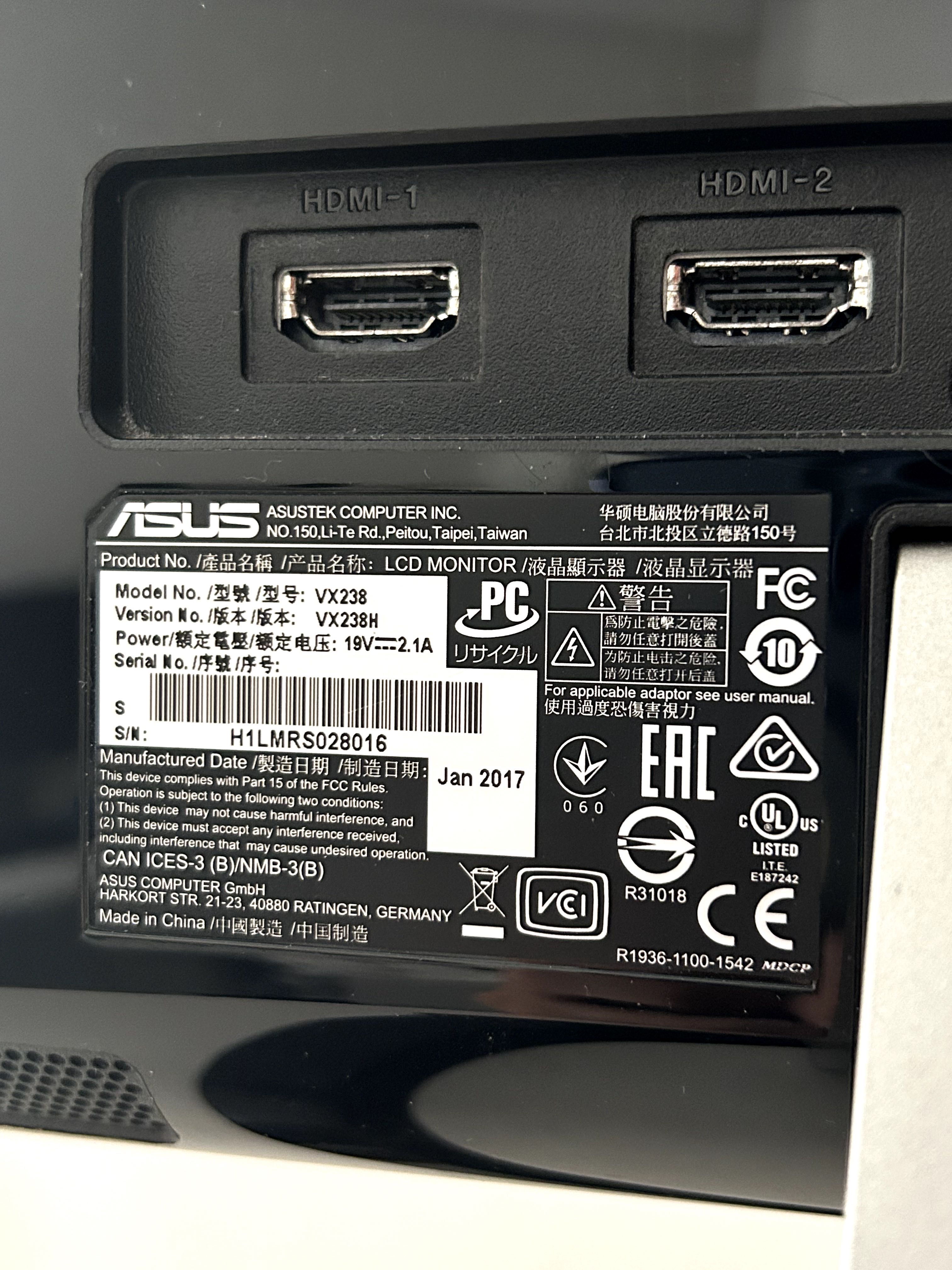 Monitor ASUS VX238H 23″ Full HD