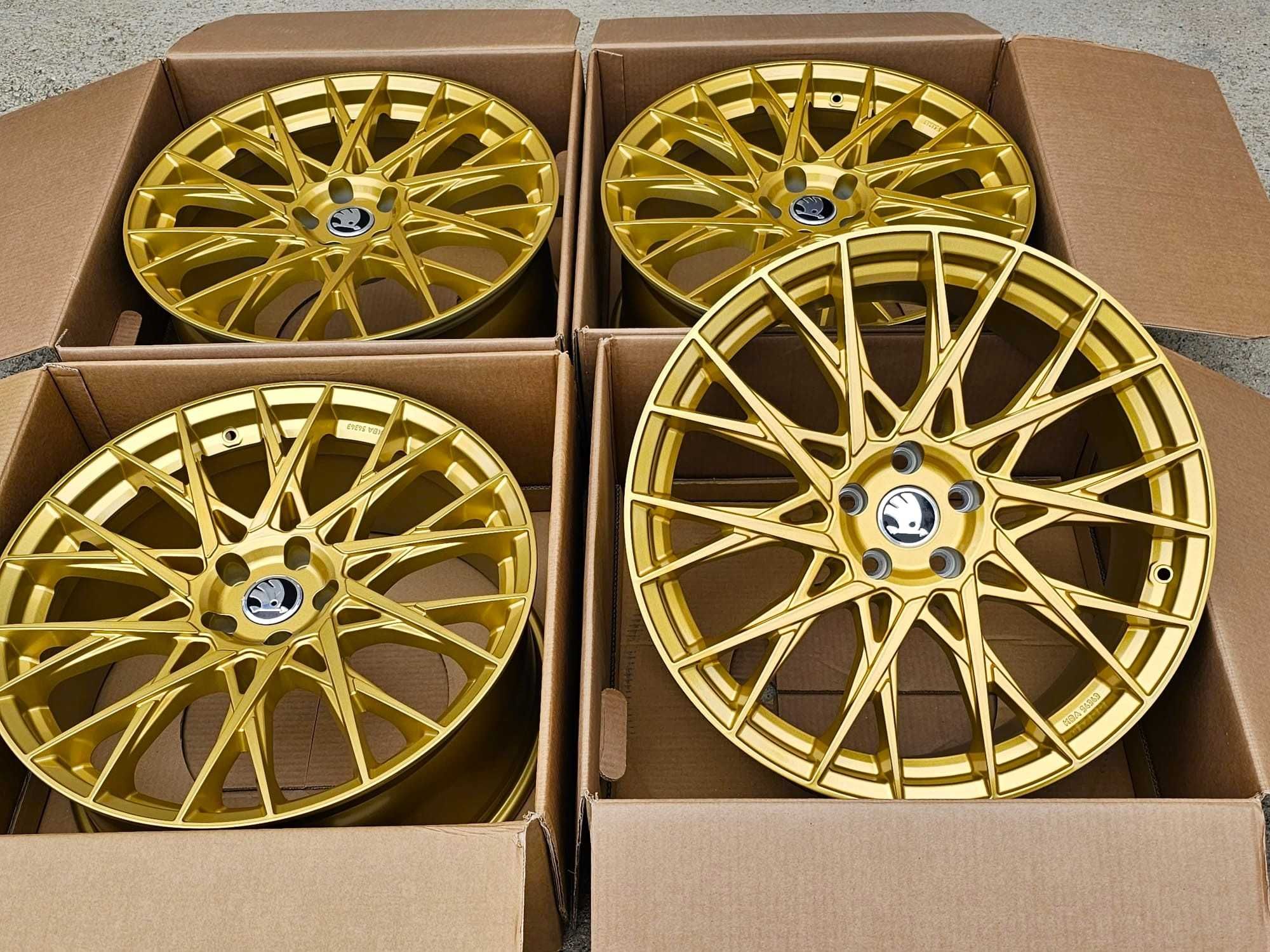 Alufelgi 5x112 20 ET40 Skoda KodiaQ KaroQ Octavia SuperB RS VRS ZŁOTE