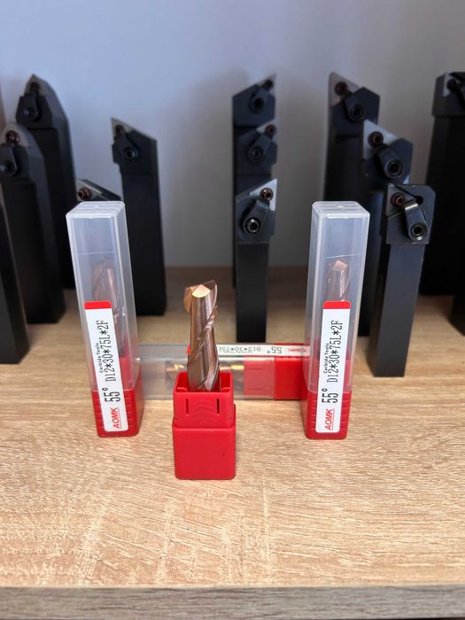 Frez węglikowy, powlekany, fi 12 x 30 x 75, do stali, 60 HRC