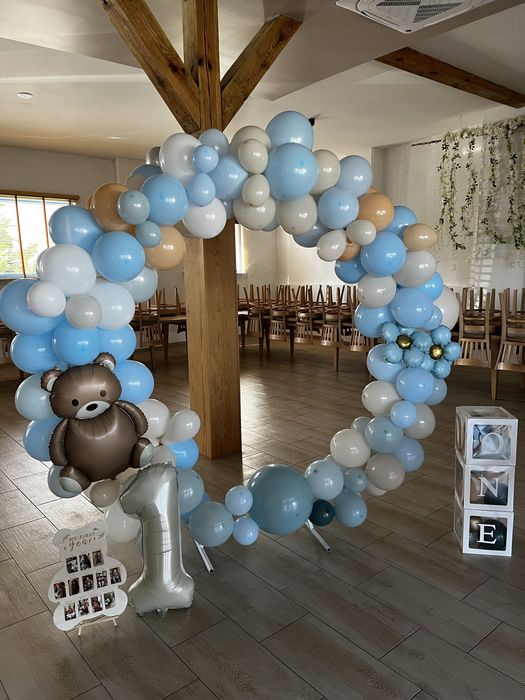 Koło 2 metry - stelaż na balony, biały