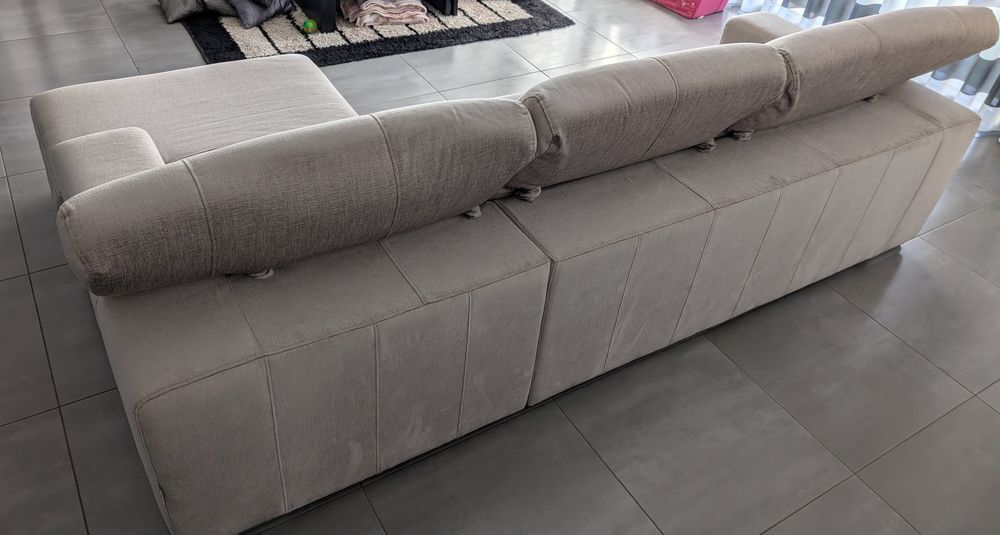 Sofá cinza com Chaise Longue