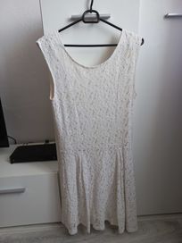 Biała sukienka sinsay koronkowa rozmiar L 40