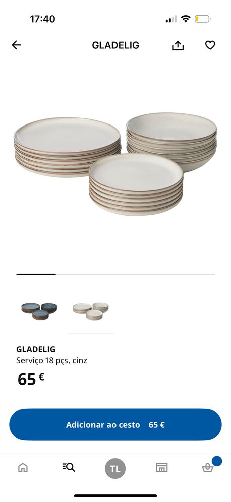 Conjunto 18 peças Galdelig IKEA