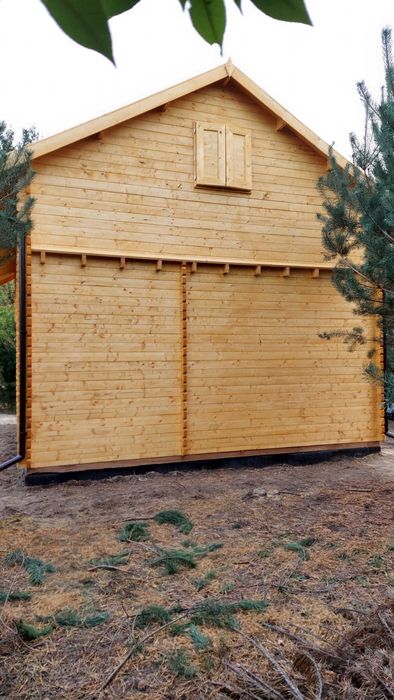 Drewniany domek letniskowy z poddaszem bez pozwolenia 5x7m