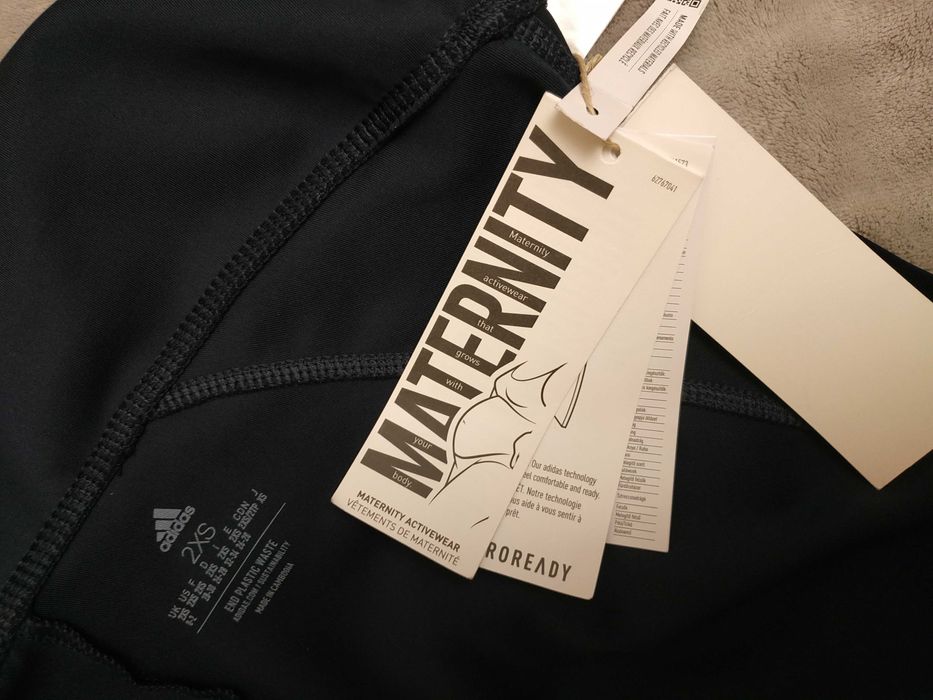 Жіночі темно-сині лосини для вагітних Adidas maternity Aeroready 2XS