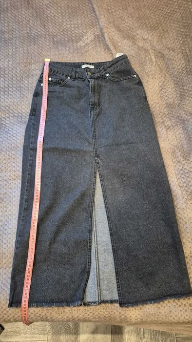 Джинсова спідниця довга чорна