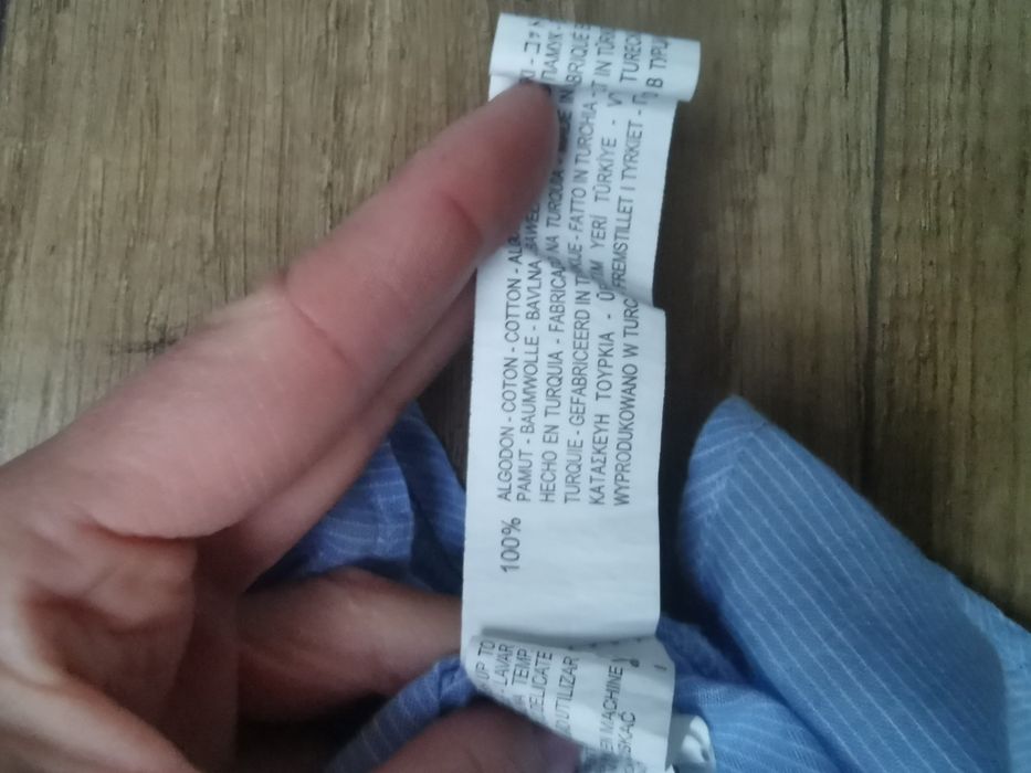 Koszula Zara bawełna błękitna 146/152