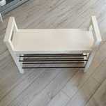 Ławka z półkami na buty, biała, 85x32x65cm HEMNES IKEA