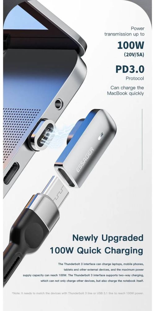 Adapter magnetyczny 100-W USB-C/ MacBook/iPad/iPhone