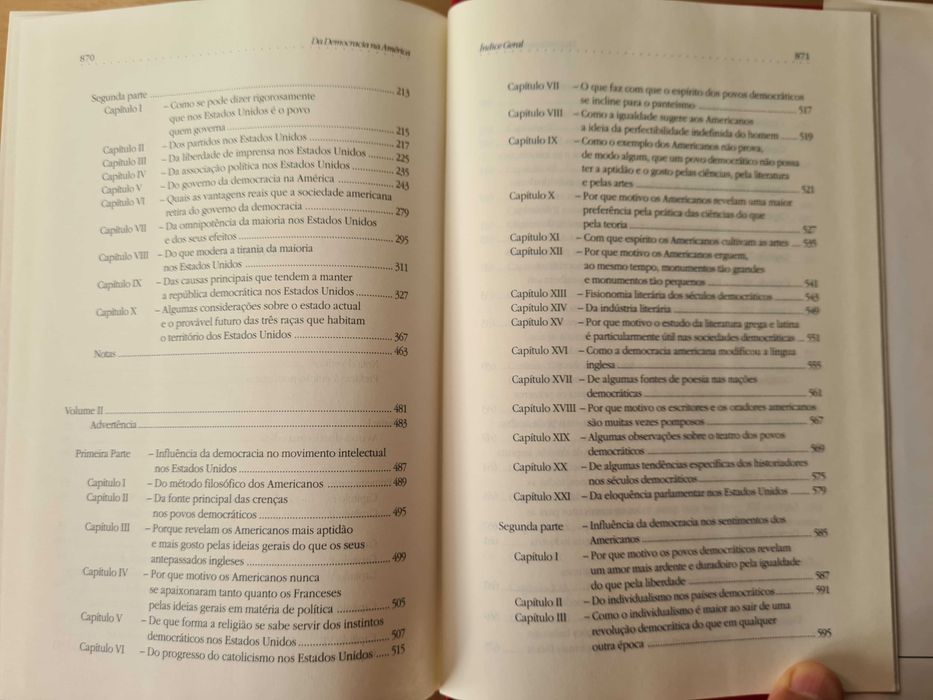 Livro "Da Democracia na América" de Alexis de Tocqueville