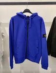 STONE ISLAND 61620 Full-Zipper Hooded Sweatshirt Ultramarine Blue SI01