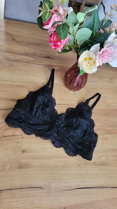 Nowy biustonosz M stanik do karmienia mama koronka sexy czarny ciążowy