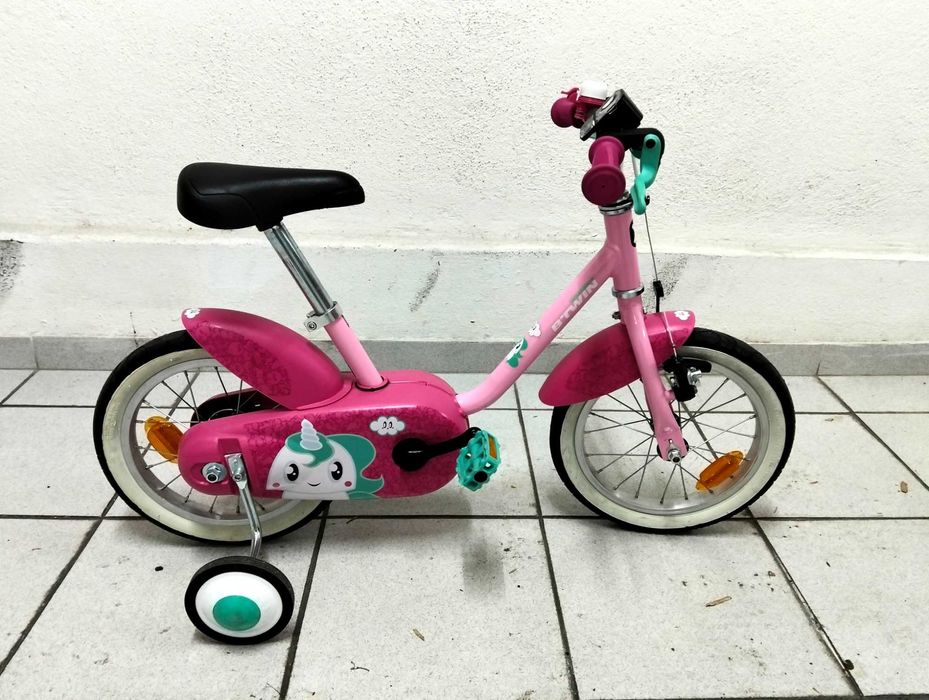 Bicicleta de criança UNICÓRNIO 14"btwin