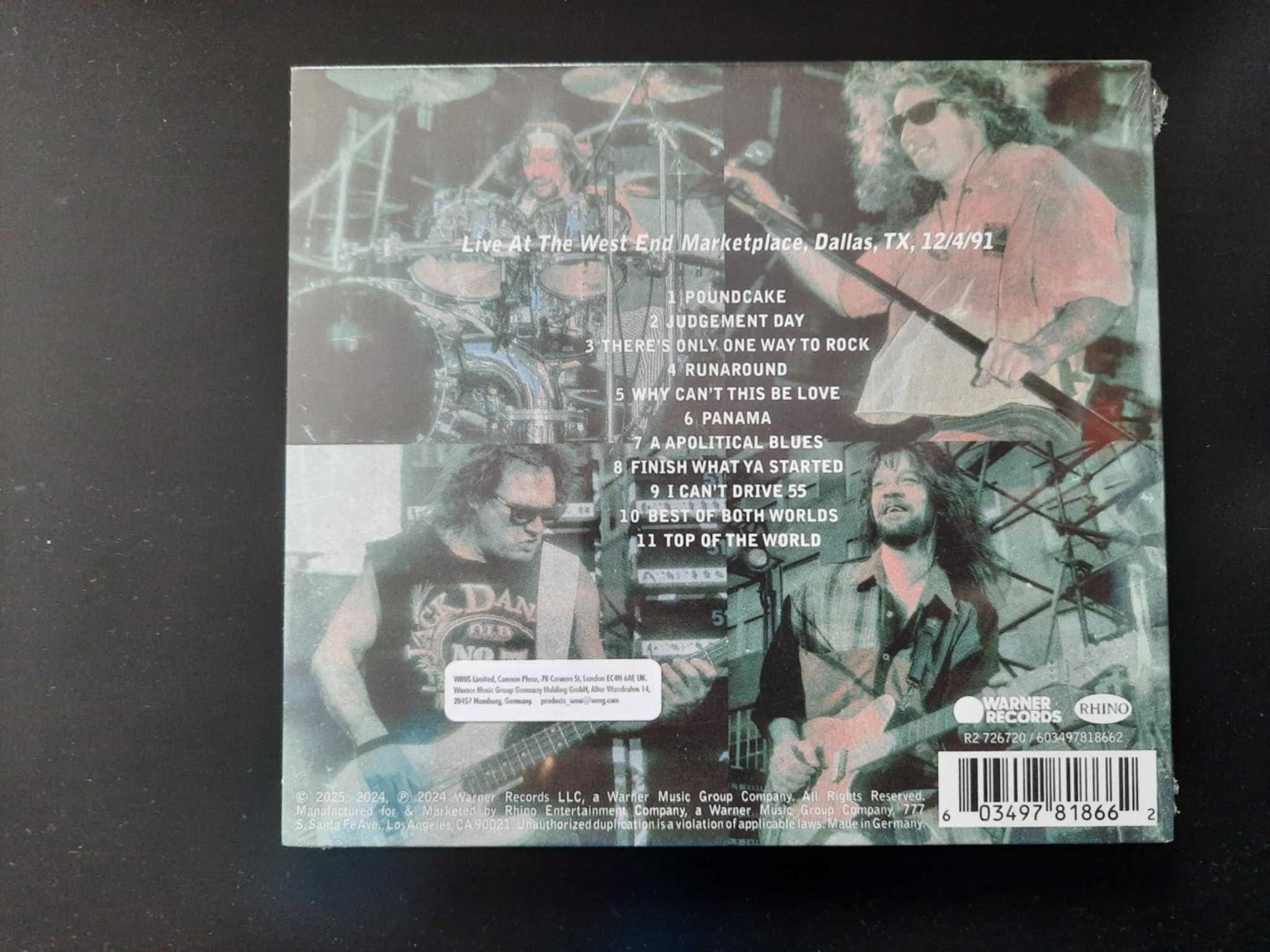 Van Halen - Live In Dallas 1991 (selado)