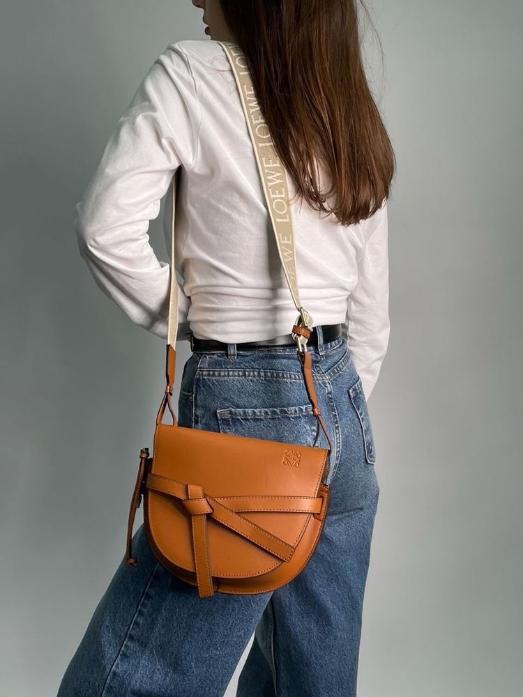 Torebka Loewe Gate Small Leather Brown