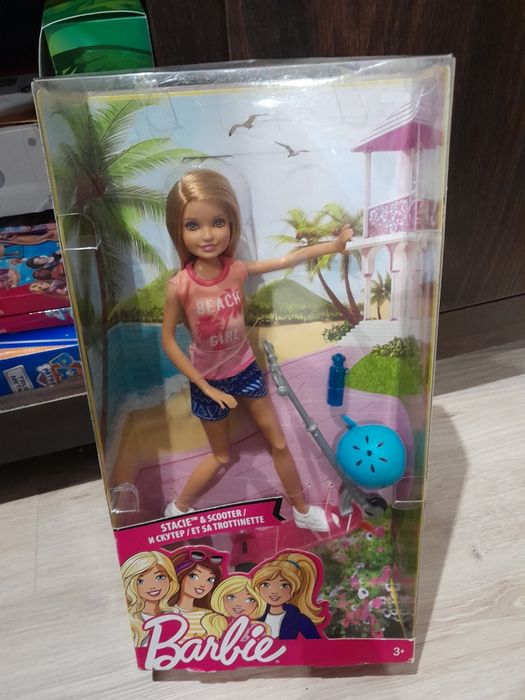 Lalka BARBIE stacie na hulajnodze DVX57 HULAJNOGA