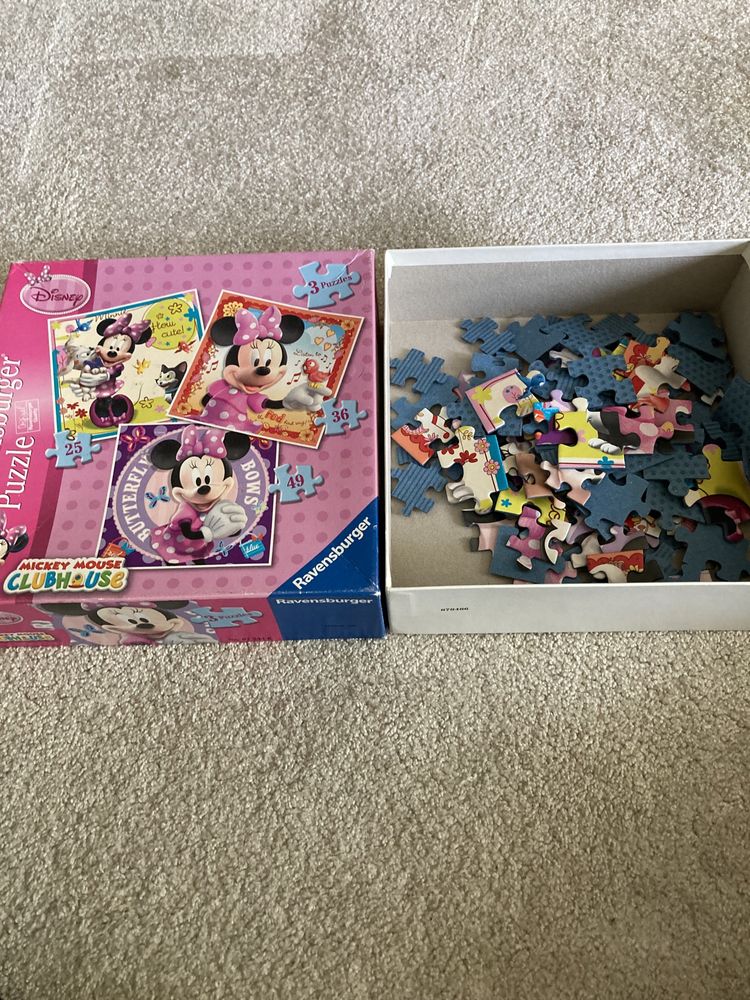 Disney puzzle myszka mini 3 w 1 dla czterolatki