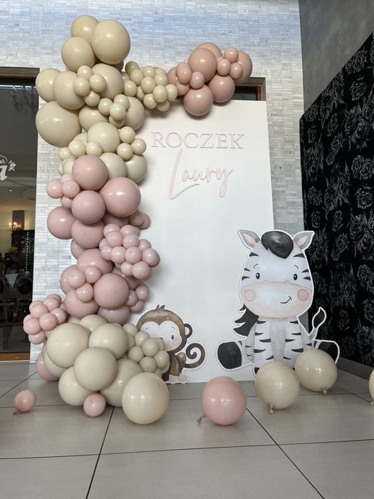 Ścianki balonowe, personalizowane dekoracje, dekoracje stołu