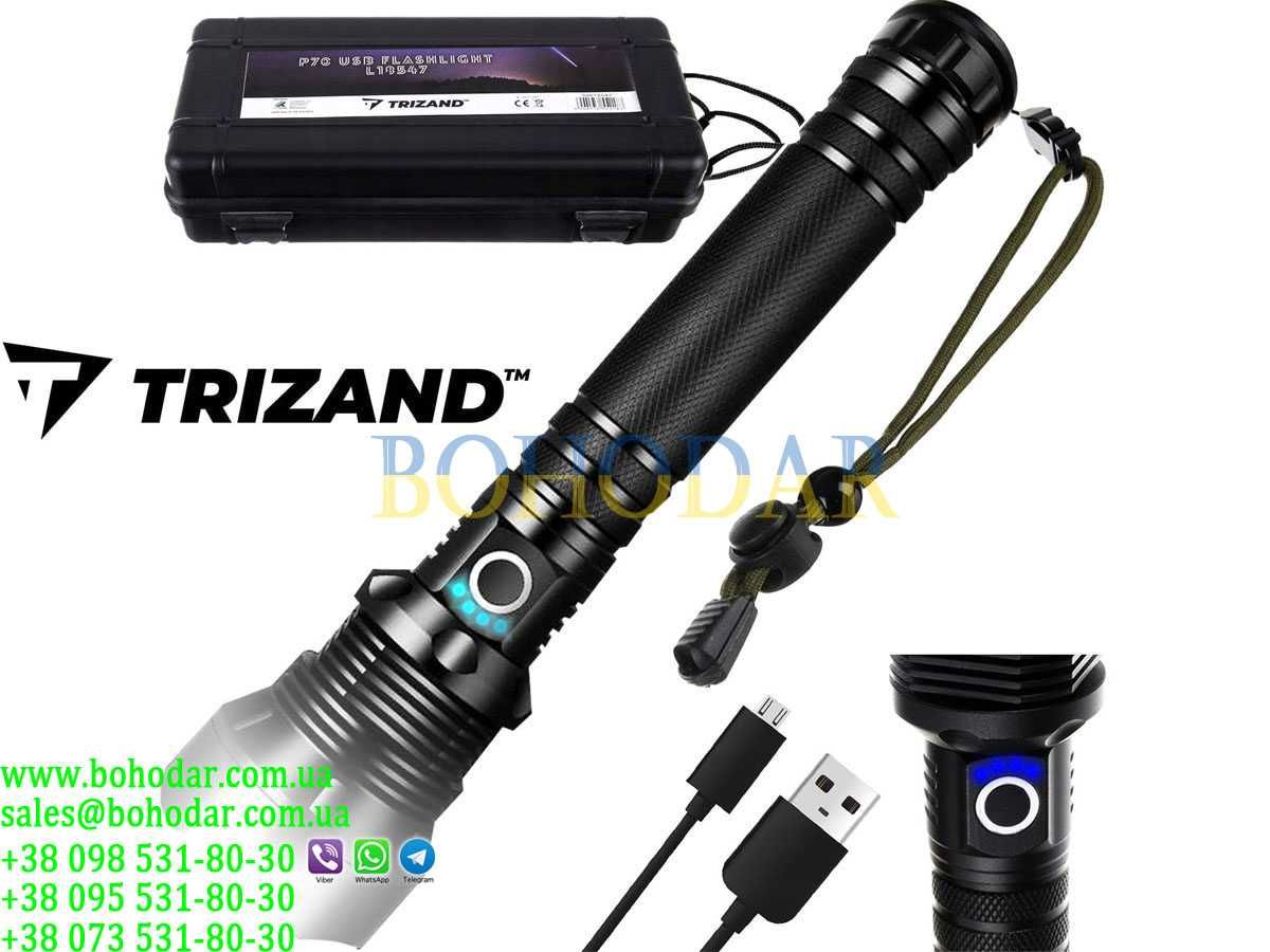 Ліхтарик фонарик TRIZAND L18547 USB для АРМІЇ ВОЄННИХ ЗСУ 1 Км Польща!