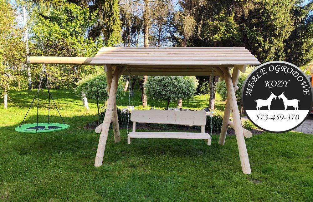 NOWE CENY! Meble ogrodowe drewniane góralskie. Lite drewno ławka stół