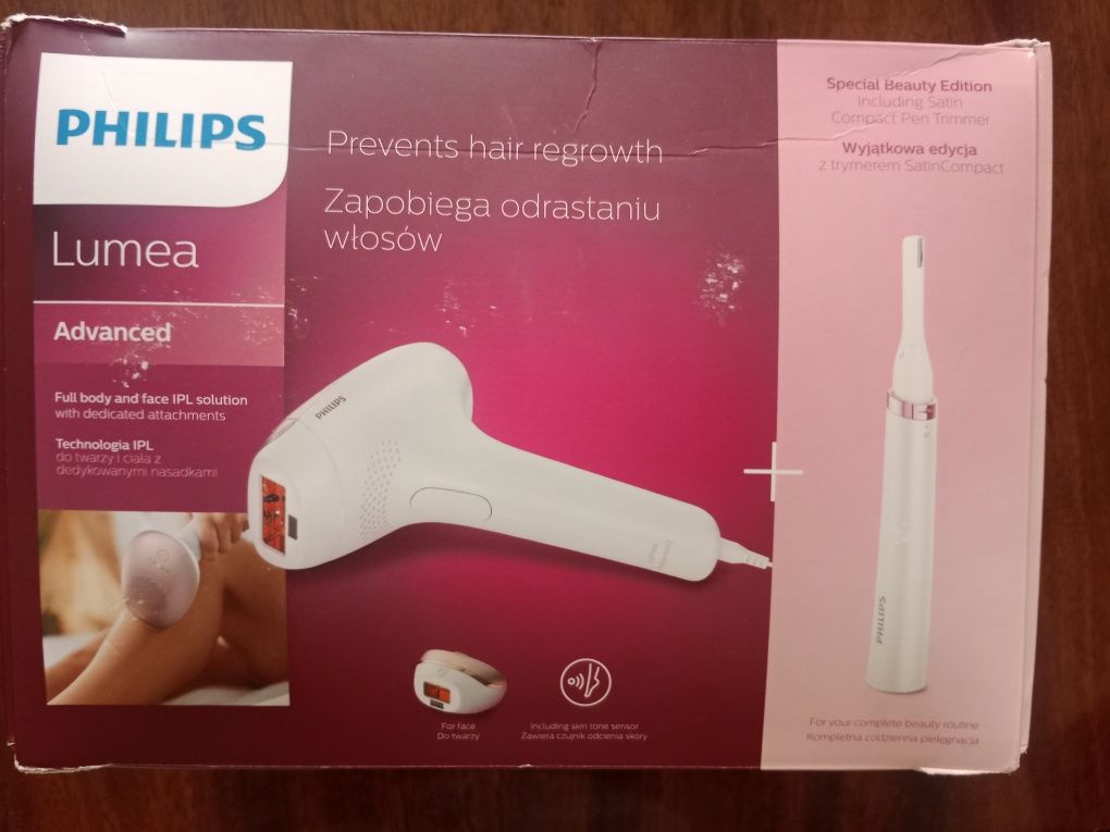 Фотоепілятор Philips Lumea+тример для брів+гарантія на 24 місяці